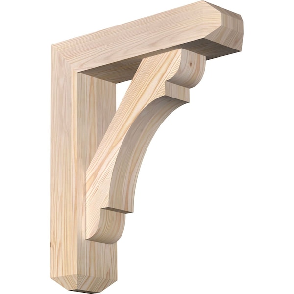 Ekena Millwork Olympic Craftsman Smooth Bracket w/ Offset Brace, Douglas Fir, 5 1/2"W x 20"D x 24"H BKT0604X20X24OLY04SDF - main